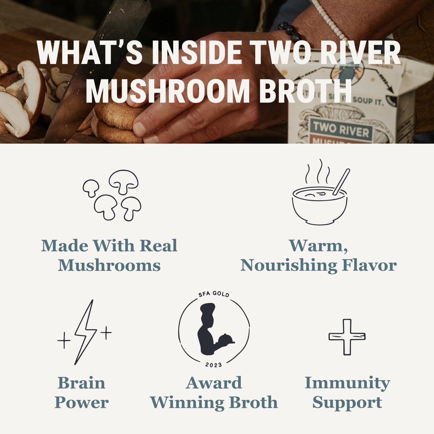 Two River Maitake Mushroom Broth | Organic Vegan Bone Broth Alternative, Creamy Coconut Curry Sipping Drink for Soup & Curries | Plant Based Gluten Free Meal, Ready to Sip – 17.6 fl oz (Pack of 4)
