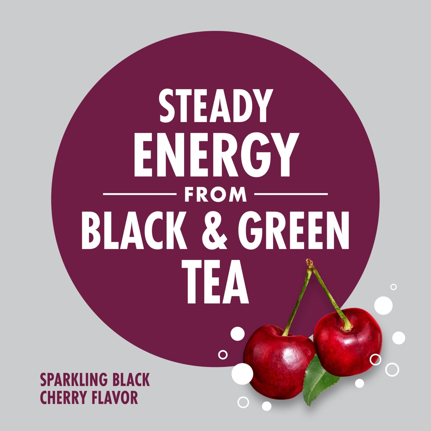 V8 +Energy Sparkling Black Cherry Juice Energy Drink, 11.5 fl oz Can (Pack of 8)