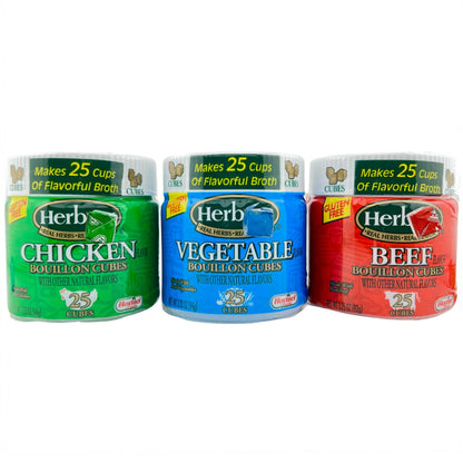 Chicken Bouillon Cubes - Beef Bouillon - Vegetable Bouillon Cube - Chicken Seasoning Broth Cubes no msg - 25 Count 3.33-oz Pack of 3 – NSR One Bamboo Mini Spoon