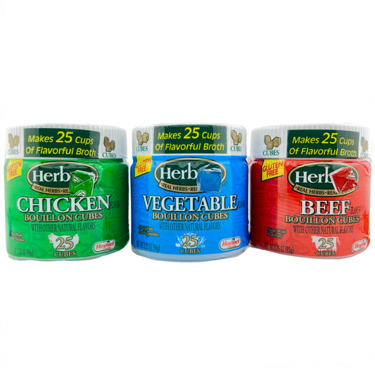 Chicken Bouillon Cubes - Beef Bouillon - Vegetable Bouillon Cube - Chicken Seasoning Broth Cubes no msg - 25 Count 3.33-oz Pack of 3 – NSR One Bamboo Mini Spoon