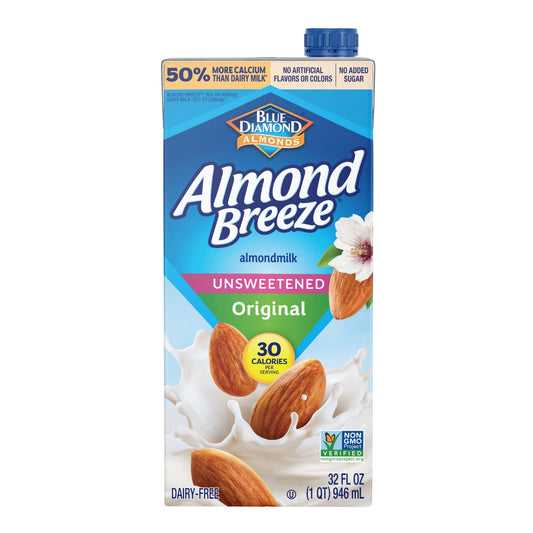 Almond Breeze Dairy Free Almondmilk, Unsweetened Original, 32 FL OZ