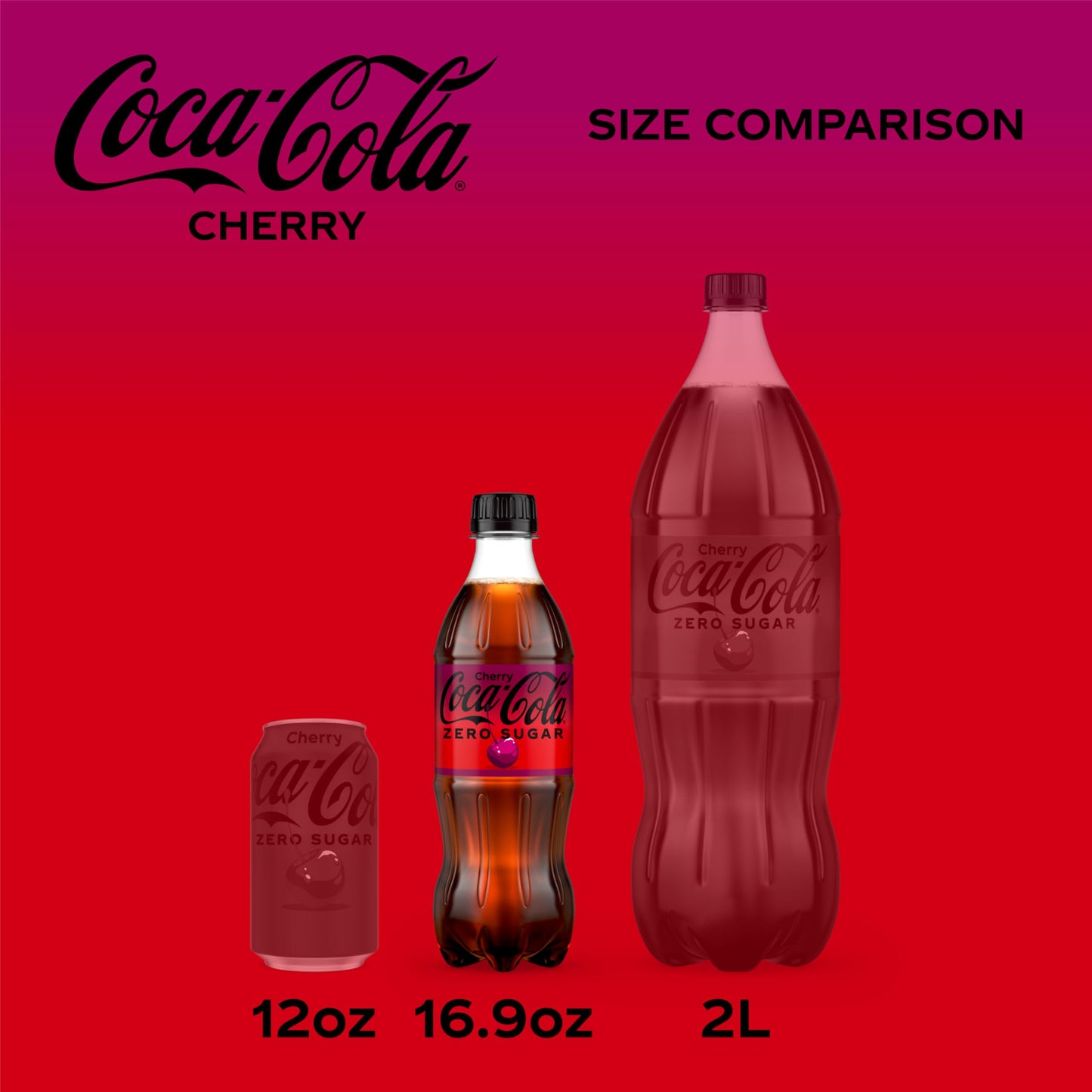Coca-Cola Zero Sugar Cherry Diet Soda Soft Drink, 16.9 fl oz, 6 Pack