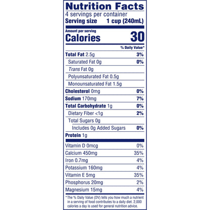 Almond Breeze Dairy Free Almondmilk, Unsweetened Original, 32 FL OZ