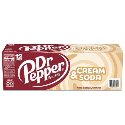 DR PEPPER - & CRÈME SODA, 12 OZ, 12 PK