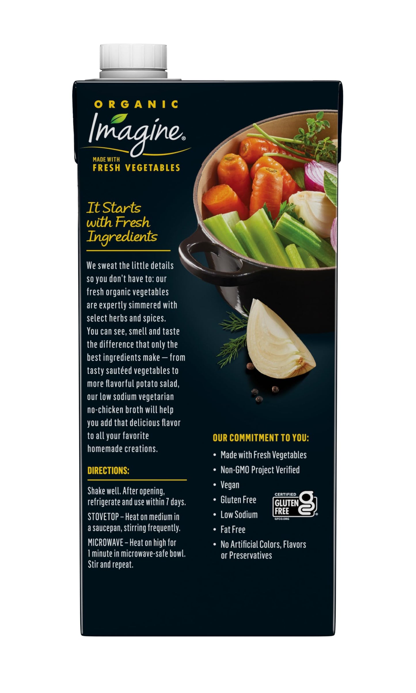 Imagine Foods, Broth No Chicken Low Sodium Organic, 32 Fl Oz