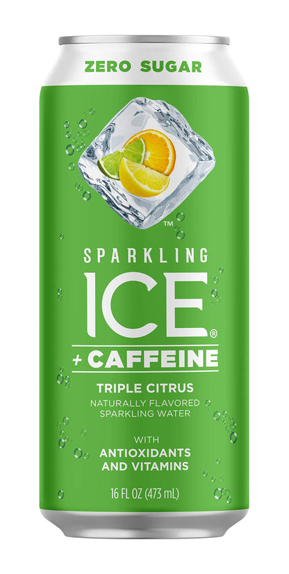 Sparkling Ice +Caffeine Citrus Twist Flavored Sparkling Water with Caffeine (Pack of 12) and Sparkling ICE Black Raspberry Sparkling Water (Pack of 12)