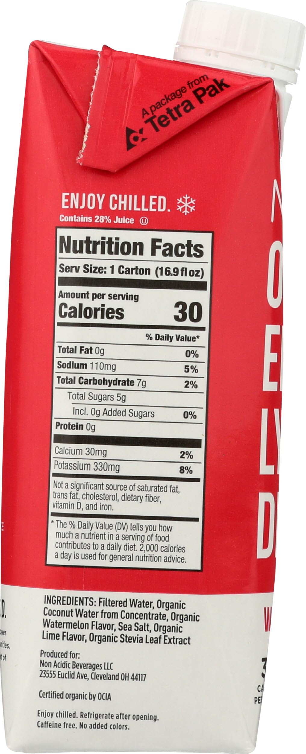 Nooma Organic Watermelon Lime Electrolyte Sports Drink, 16.9 Fz