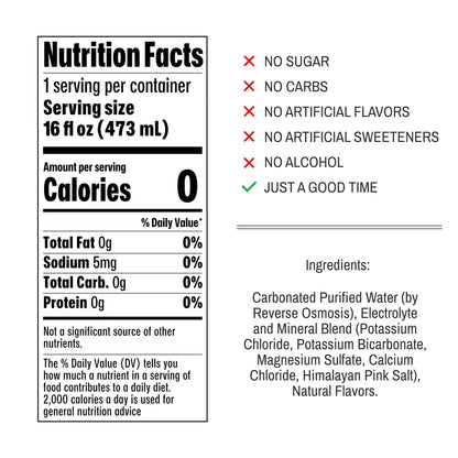 Not Beer American Sparkling Water, Red White & Blue, 99.9% Pure, Mineral & Electrolyte Blend, Carbonated Soda Water, Made in America, 16 Oz Tallboy Cans, 8 Pack