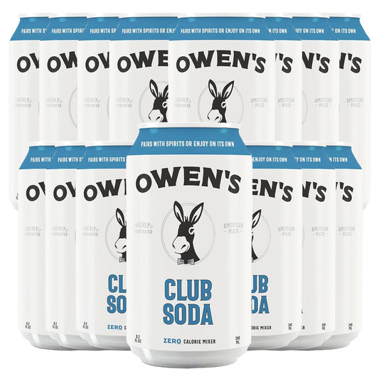 Owen’s Craft Mixers | Club Soda 15 Pack | Handcrafted in the USA with Premium Ingredients | Vegan & Gluten-Free Soda Mocktail and Cocktail Mixer