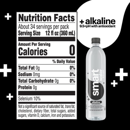 1 Liter Smartwater Alkaline With Antioxidant 12pk Corrugate
