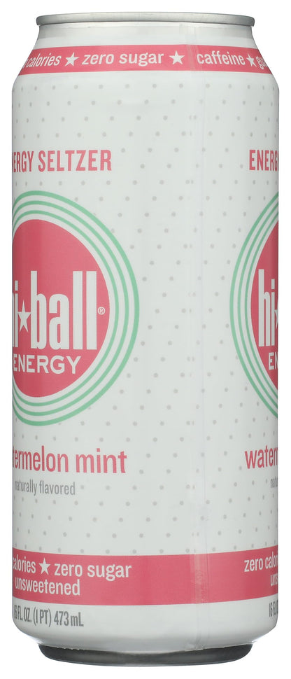 HIBALL ENERGY Watermelon Mint Sparkling Energy Water, 16 FZ
