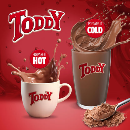 Toddy Chocolate Powder Drink Mix – Breakfast Shake with Vitamins and Proteins for Kids & Adults – Hot & Cold Beverage