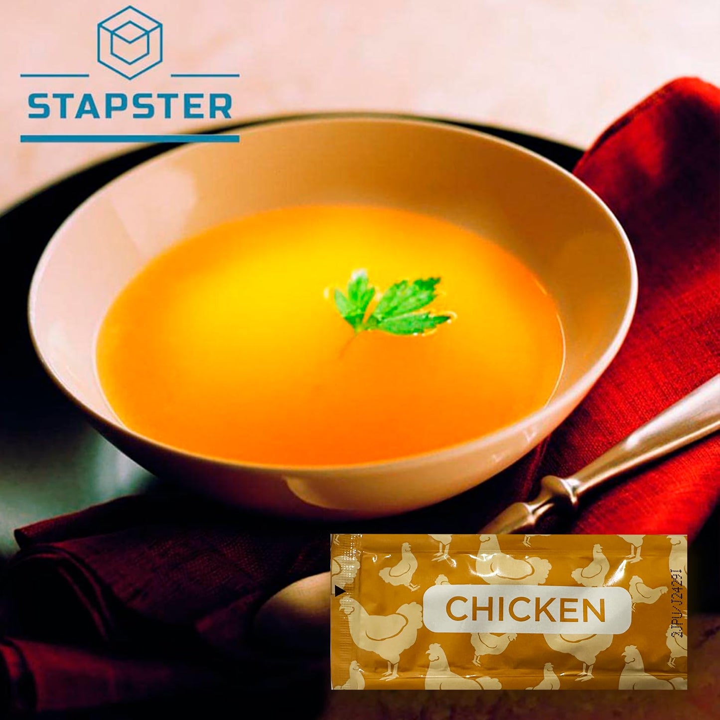 Stapster Savory Choice Low Sodium Chicken Broth Stock Pot, Set of 3 pcs - 100 g each