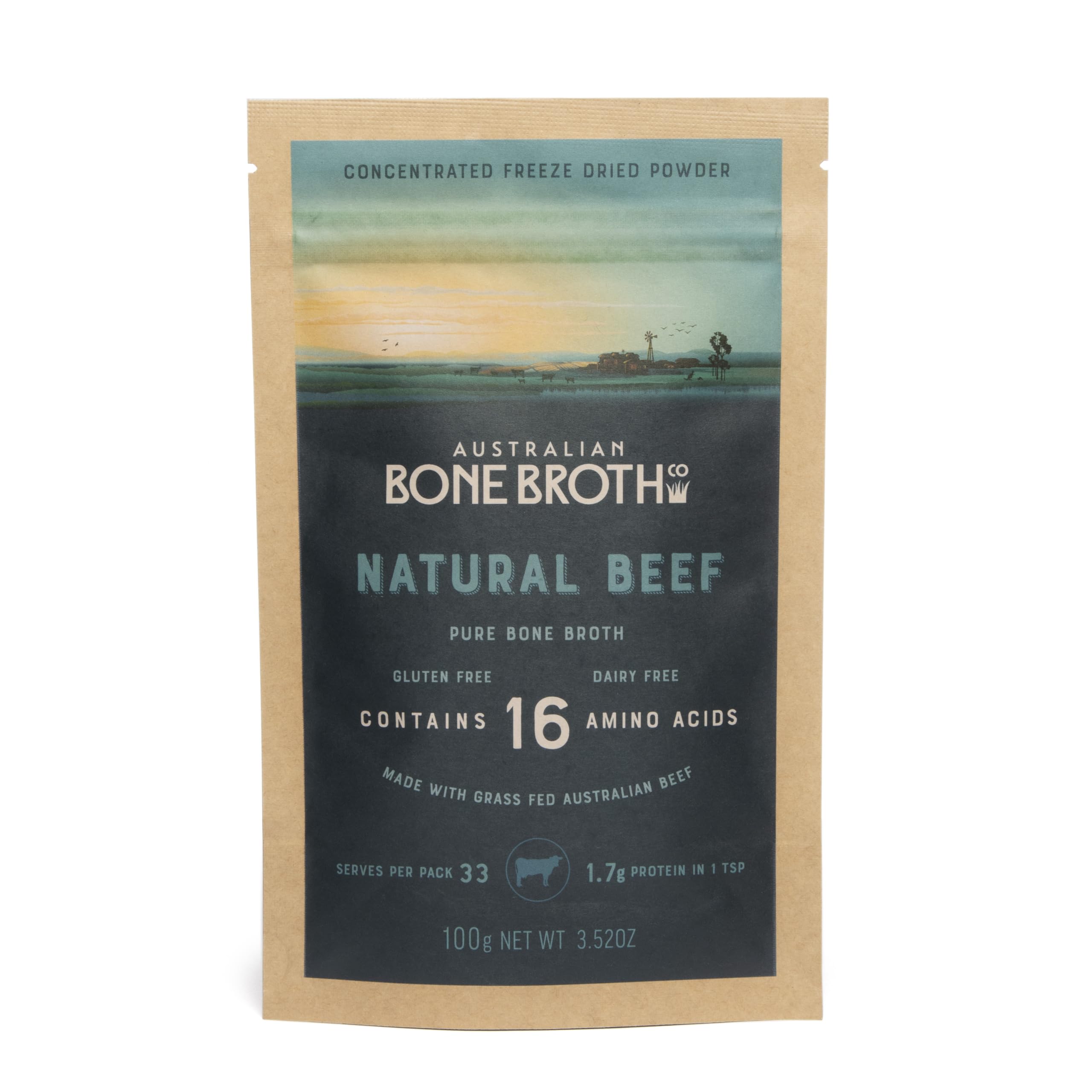 ABBCo 100% Australian Beef Bone Broth Concentrated Freeze-Dried Powder ...
