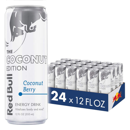 Red Bull Energy Drink Coconut Berry (Pack of 24) and Red Bull Red Edition Watermelon (Pack of 24)