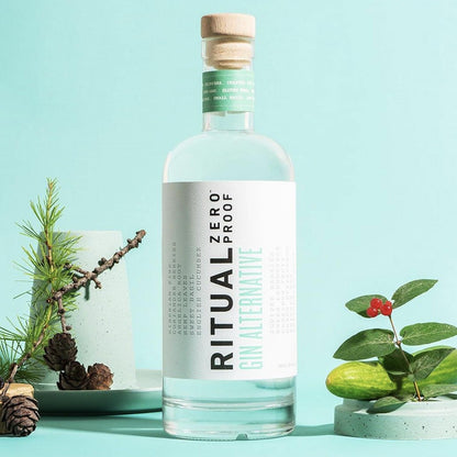 Ritual Zero Non-Alcoholic Gin Alternative with 15 Pack of Q Mixers Elderflower Tonic for your favorite Alcohol-Free Mixed Drink