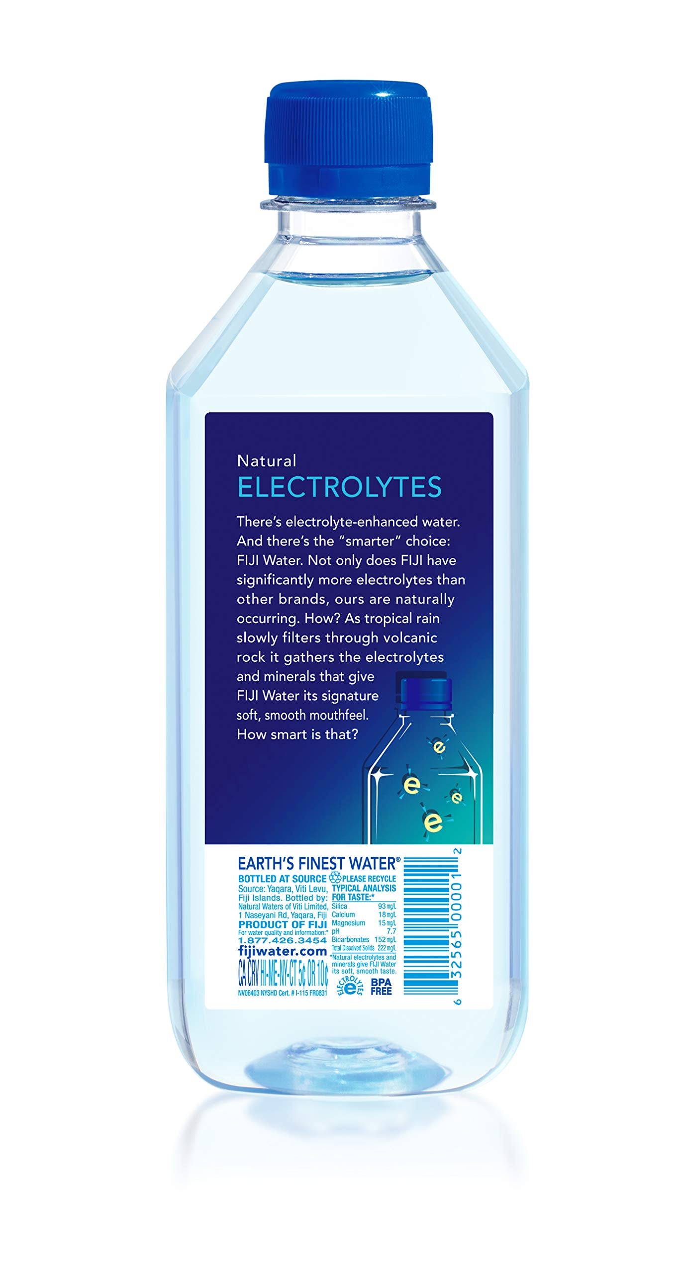 FIJI Natural Artesian Water, 16.9 Fl Ounce Bottle (Pack of 6)