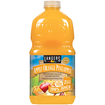 Langers 100% Apple Orange Pineapple Juice, 64 Fl Oz (Pack of 8)