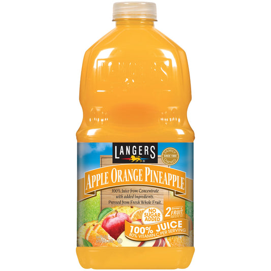 Langers 100% Apple Orange Pineapple Juice, 64 Fl Oz (Pack of 8)