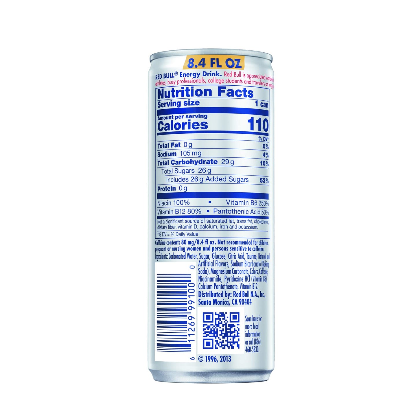 Red Bull Energy Drink with 80mg Caffeine plus Taurine & B Vitamins, 8.4 Fl Oz, Pack of 8 Cans