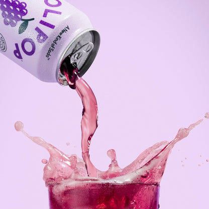 OLIPOP Prebiotic Soda Pop, Classic Grape, Prebiotics, Botanicals, Plant Fiber, 12 fl oz (4 Cans)