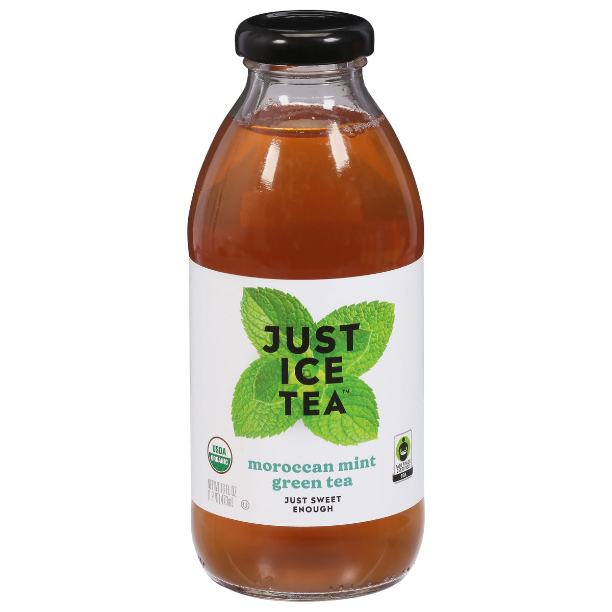 Just Ice Tea, Tea Green Moroccan Mint Organic, 16 Fl Oz