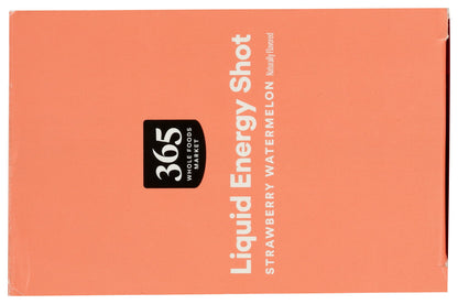365 by Whole Foods Market, Energy Shot, Strawberry Watermelon, 2 Fl Oz, 6 Pack