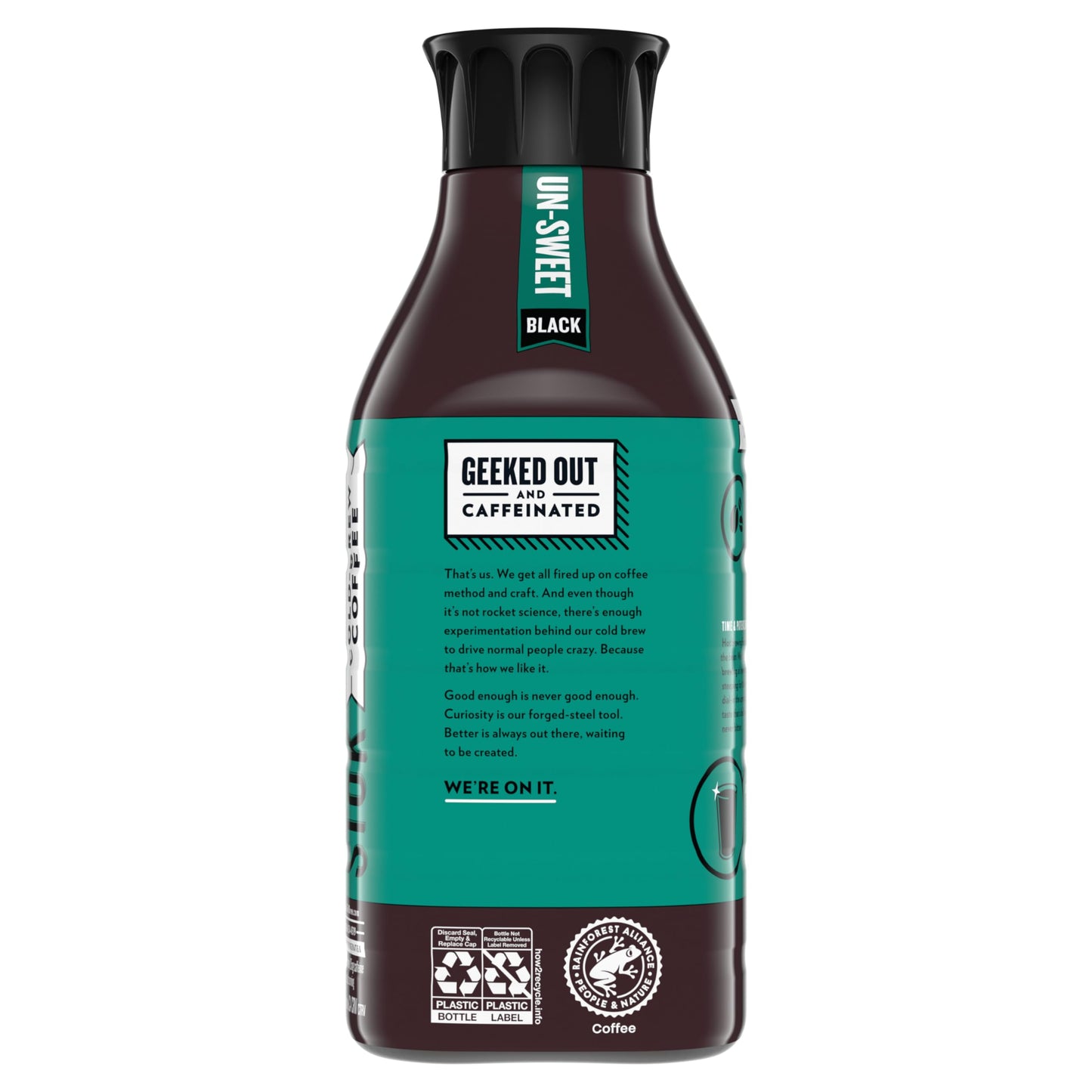 SToK Bold & Smooth Black Unsweetened Cold Brew Coffee, Ready to Drink Bottled Coffee, 48 fl oz