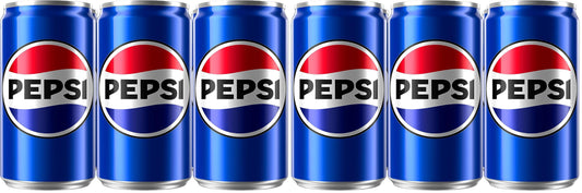 Pepsi Cola Soda Pop, 7.5oz Mini Cans (12 Pack)