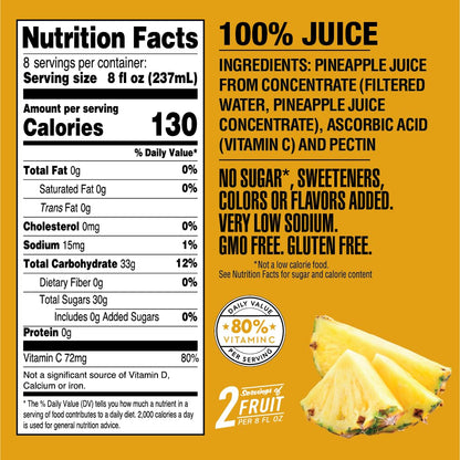 Langer, Pineapple Juice with Vitamin C, 64 Fl Oz Bottle