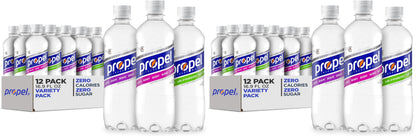 Propel,3 Flavor Variety Pack,Zero Calorie Sports Drinking Water with Electrolytes and Vitamins C&E,16.9 Fl Oz,(Pack of 24)