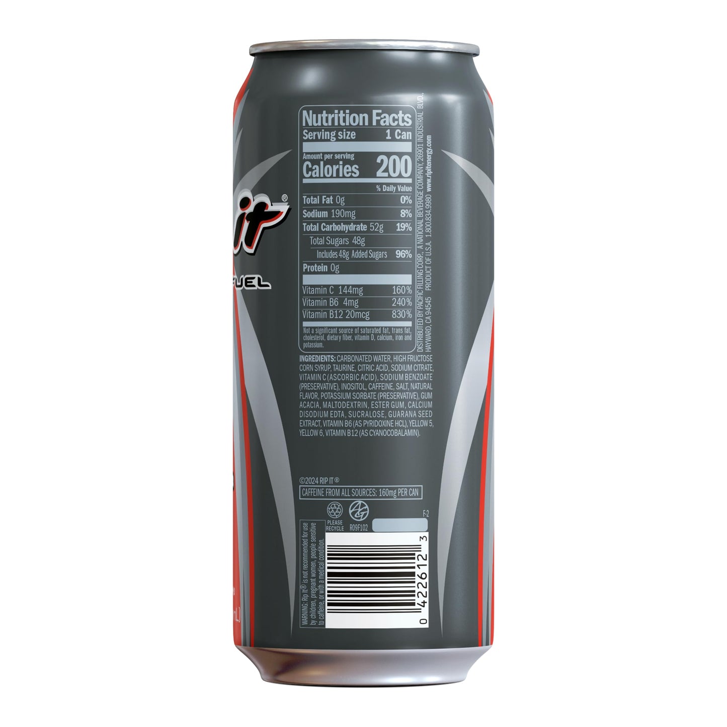 Rip-It Energy Drink | Power | Sharp Citrus Flavor | 12-Pack (16oz Cans) | 160mg Caffeine | Smooth Finish | Ignite Focus | Hardcore Energy That Rips!