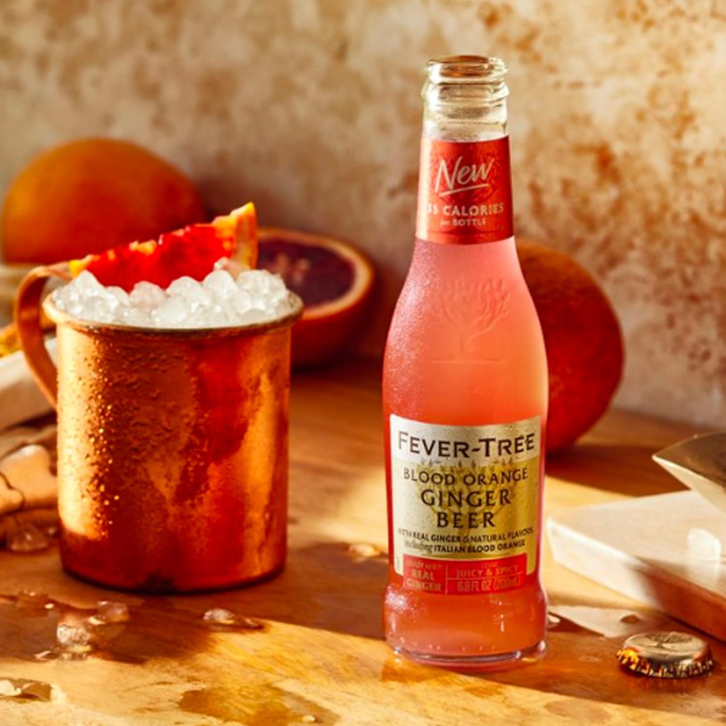 Ritual Zero Non-Alcoholic Rum Alternative with 5 Pack of Fever Tree Blood Orange Ginger Beer for your favorite Alcohol-Free Mixed Drink