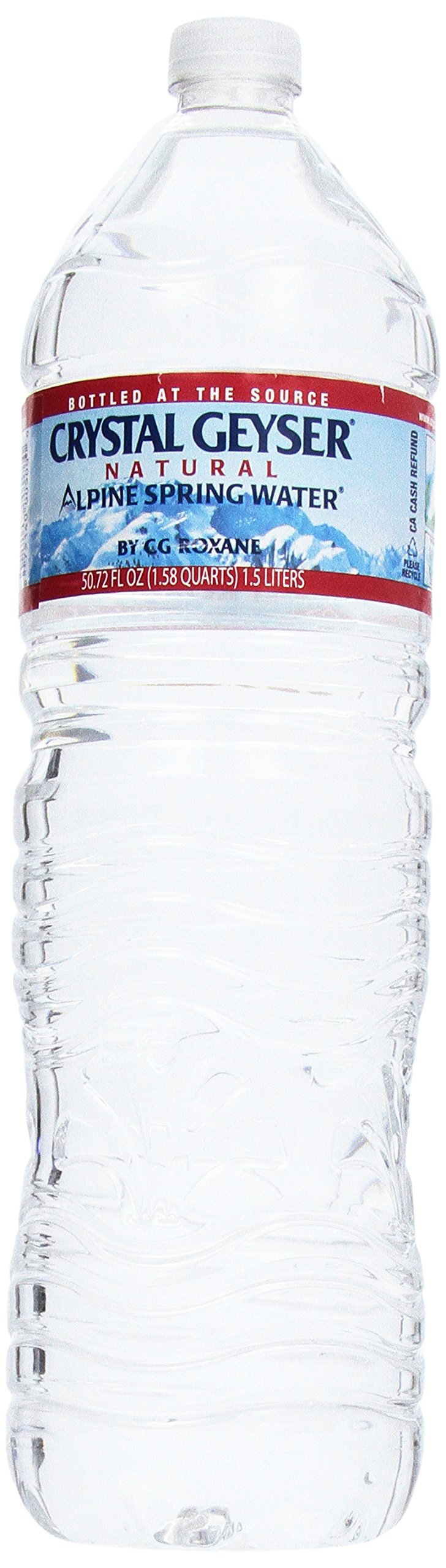 Crystal Geyser, Alpine Spring Water, 1.5 Liter Bottle (Pack of 6)