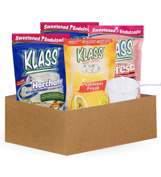 Horchata – 2x Klass Bev Mix Horchata Swtnd, Maracuya & Strawberry (All 14.1 OZ) Bundle with Measuring Cup – Refreshing Fruit-Flavored Drink Mixes for Simple Preparation – Gift Set (5 Items)
