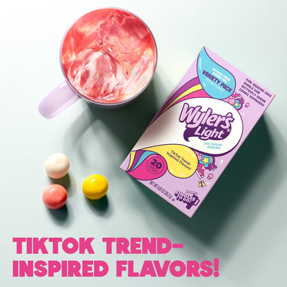Wyler’s Light Watertok V2 Drink Mix Bundle – Fun Flavors & Base Flavors 2-Pack (40 Sticks Total) – Sugar-Free, Low Calorie Singles to Go for #Watertok Creations