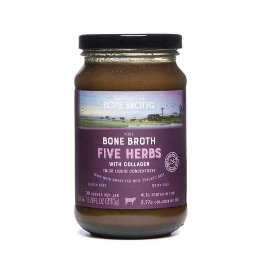 ABBCo Five Herbs Beef Broth Concentrate, Halal, Savoury Cooking Stock Base for Soups, Gravies & Sauces, Just Add Hot Water, 13.26Floz