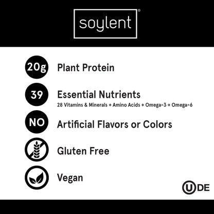 Soylent Cafe Mocha (12 Pack) and Soylent Strawberry (12 Pack) Meal Replacement Shake Bundle