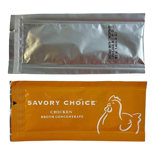 JMA Shop Savory Choice Reduced Sodium *360mg Chicken Broth Concentrate - 16 Packets (9.6 grams each)
