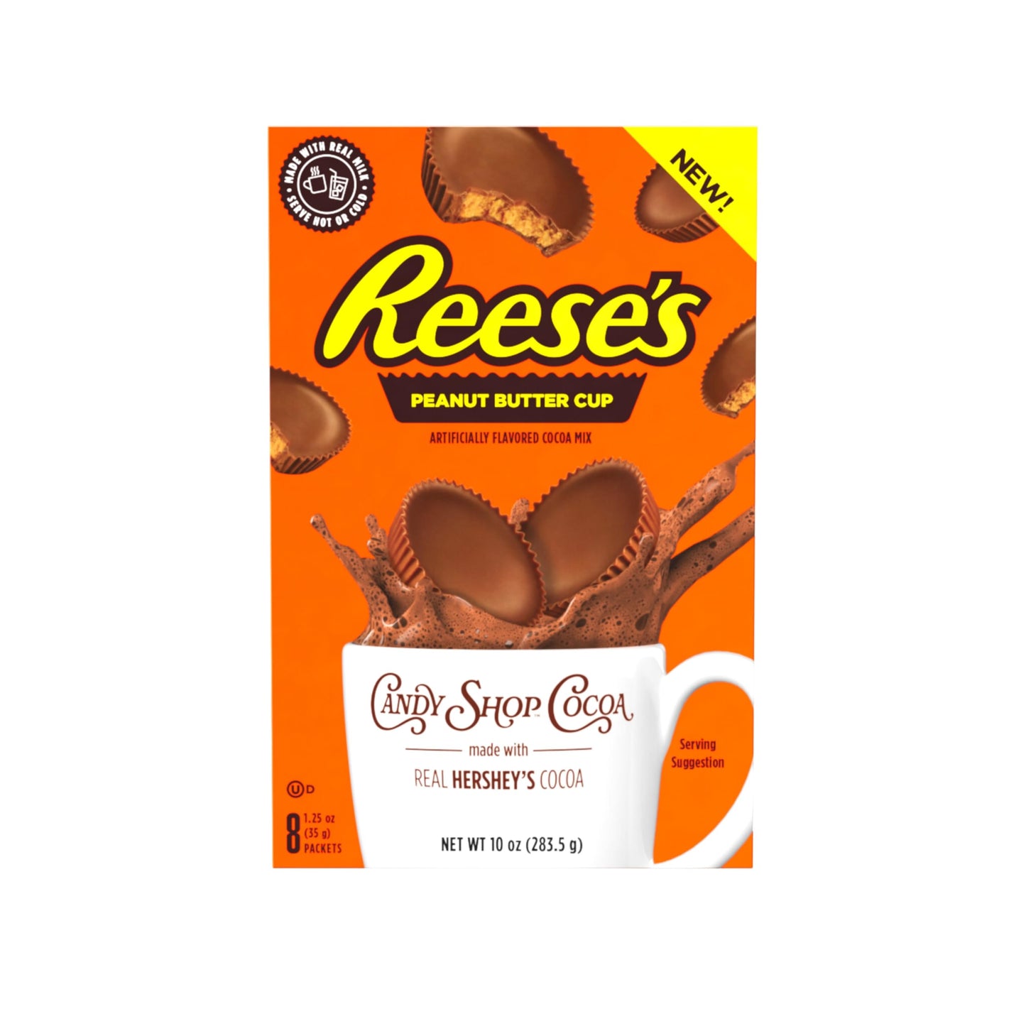 Candy Shop Cocoa Mix Variety Pack, Hot Chocolate, HERSHEY'S Milk Chocolate, REESE’S Peanut Butter Cup, YORK Peppermint Pattie, Make Hot or Iced, Made With Real Milk, 8 Packets Each (Pack of 24)