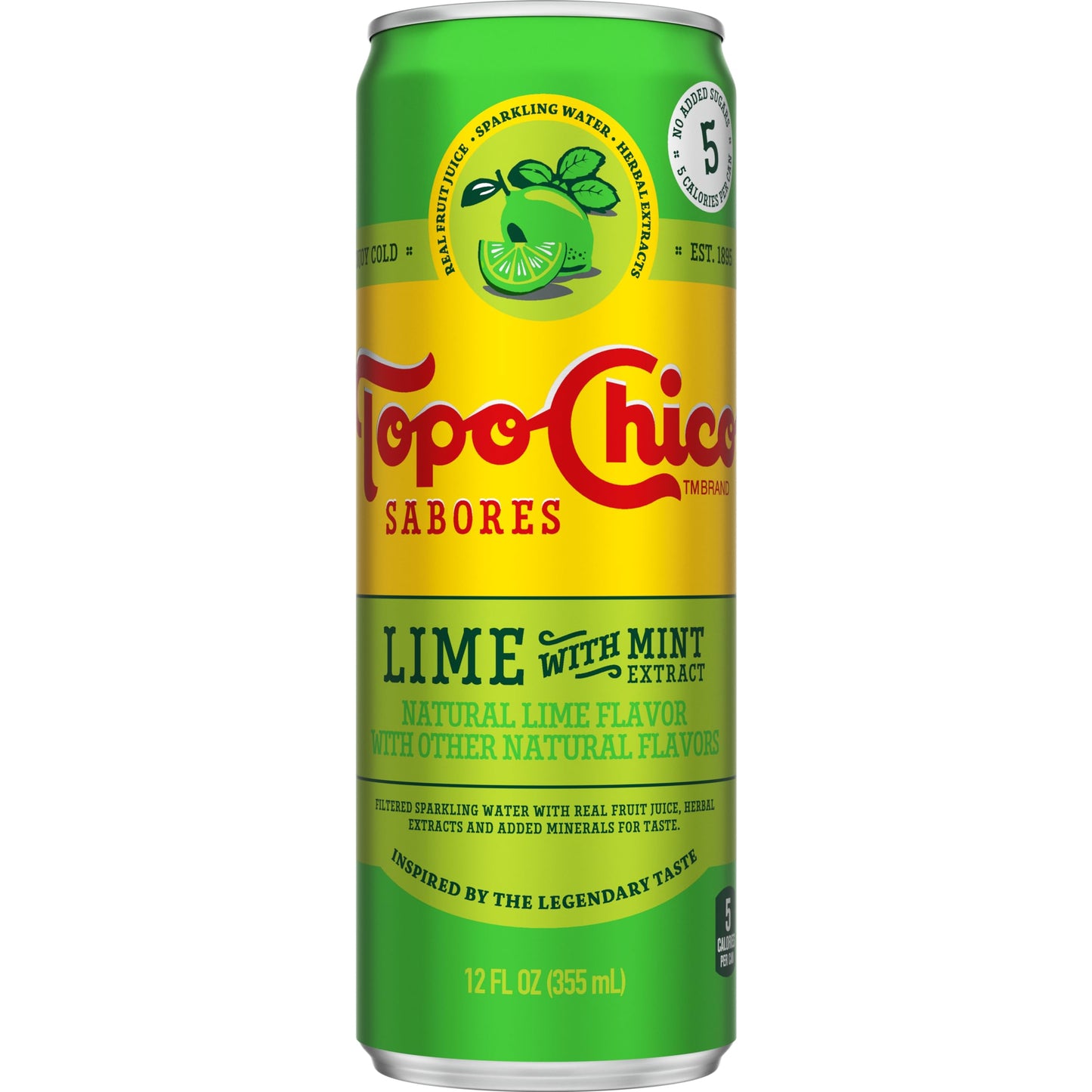 Topo Chico Sabores Lime with Mint Extract 12oz Can