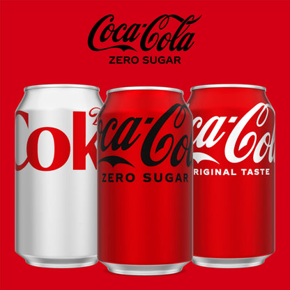 Coke Zero Sugar Cola Soda, 12 oz, 24 Pack (Package May Vary)
