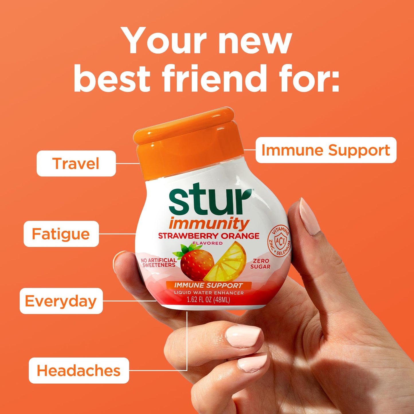 Stur Liquid Water Enhancer | Immunity Variety Pack | Naturally Sweetened |