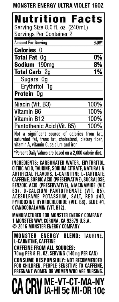 Monster Energy Ulta Violet, 16oz