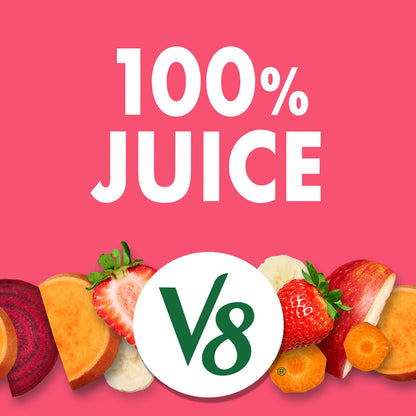 V8 Blends 100% Juice Strawberry Banana Juice, 46 fl oz Bottle (Case of 6)