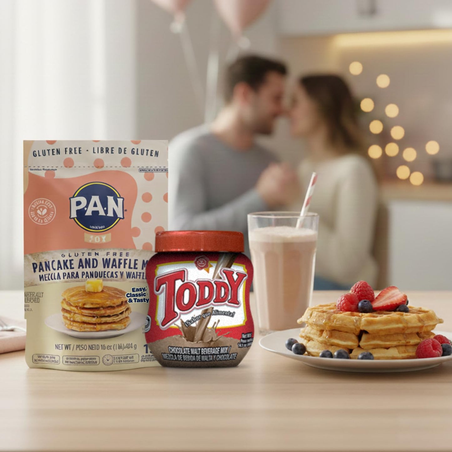 Toddy Chocolate Powder Drink Mix – Breakfast Shake with Vitamins and Proteins for Kids & Adults – Hot & Cold Beverage