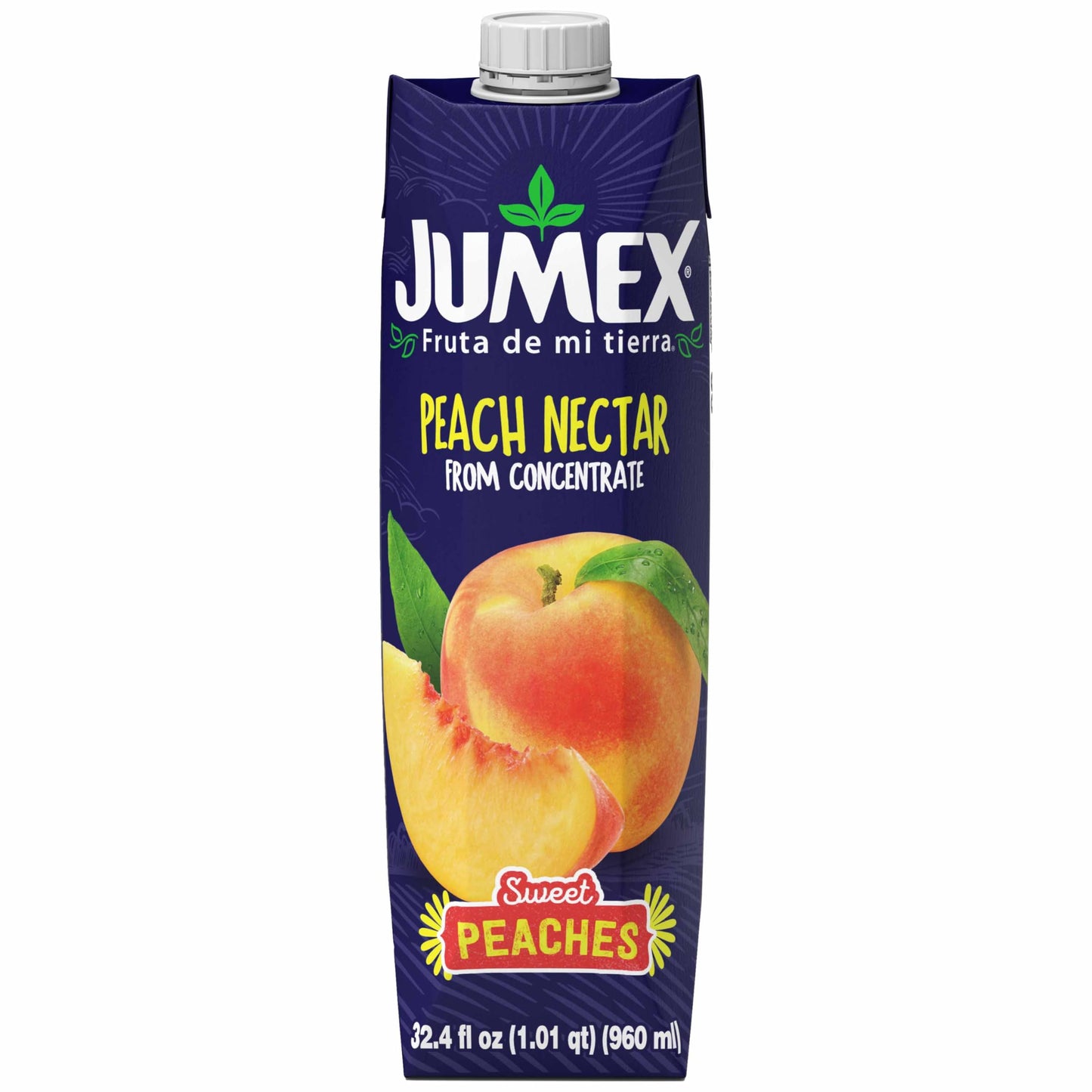 Jumex Peach Juice Nectar - Peach Nectar Made with Fresh Fruit Puree - Tropical Fruit Juice Concentrate for Smoothie Mix, Cocktail Mixers, Kids Drinks & Mexican Beverages - 32.4oz, 1 Pack Carton