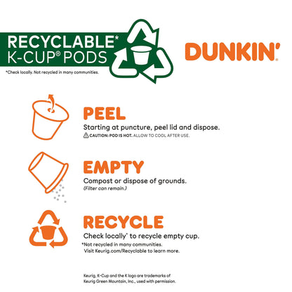 Dunkin' Milk Chocolate Hot Cocoa, 10 Keurig K-Cup Pods