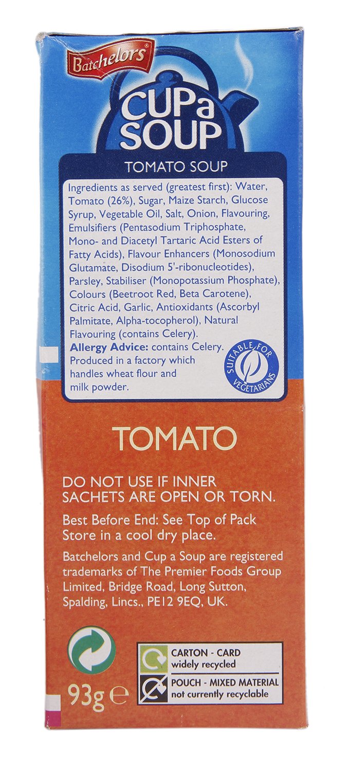 Batchelors Cup a Soup Tomato 4 Sachets 93 g (Pack of 9)