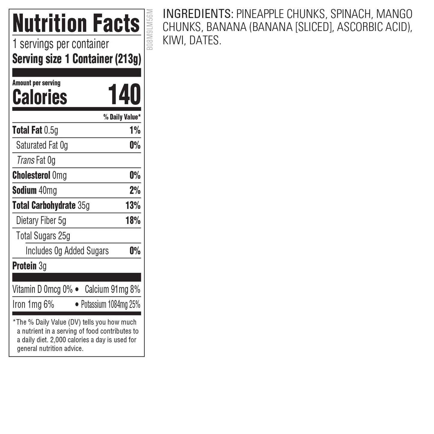Amazon Kitchen, Pineapple Spinach Mango Smoothie, 7.5 Oz
